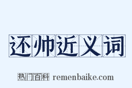 还帅近义词是什么意思的图片